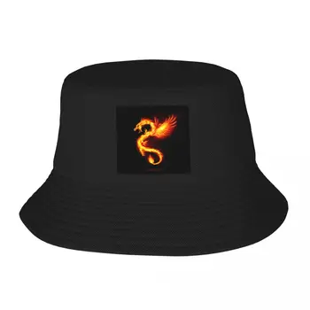 Tűzsárkány szárnyakkal Szimbólum vödör kalap Nyári kalapok Halász kalap Összecsukható női Férfi fényvédő ernyősapkák