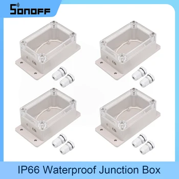 SONOFF IP66 csatlakozódoboz vízálló fedőtok vízálló a SONOFF Basic RF TH16 TH10 POW számára Kettős WiFi kapcsoló kültéri fény