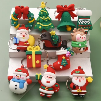 karácsonyi sorozat Mikulás karácsonyfa kulcstartók hátizsák medál Aranyos jávorszarvas baba kulcstartó Gyerek barátok ajándék