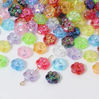 50db akril laza gyöngyök virág színes fülbevalók connecotor gyöngyök DIY ékszerkészítés megállapítások kézzel készített nyaklánc karkötő