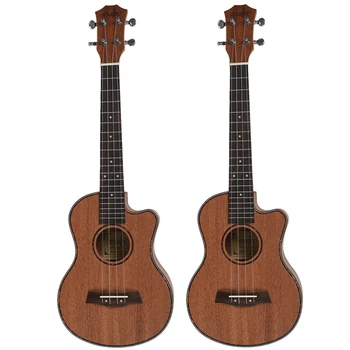 Új 2X tenor akusztikus 26 hüvelykes ukulele 4 húros gitár utazás fa mahagóni hangszer