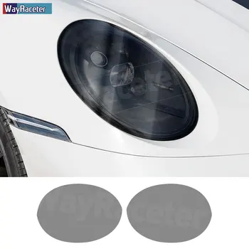 2 db autó fényszóró védőfólia átlátszó füstfekete TPU matrica Porsche 911 992 GT3 Carrera 2020 2021 2022 2023 2024