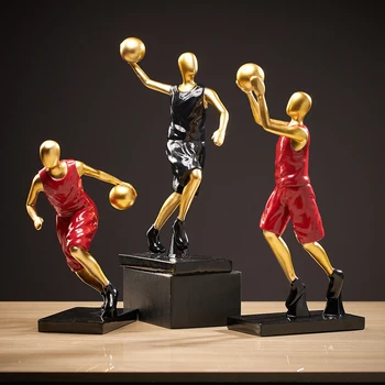 Kreatív lakberendezés Nappali dekoráció Gyanta Kosárlabda játékos Modell Íróasztal dekoráció Kosárlabda szerelmeseinek gyűjteménye Fiú ajándékok