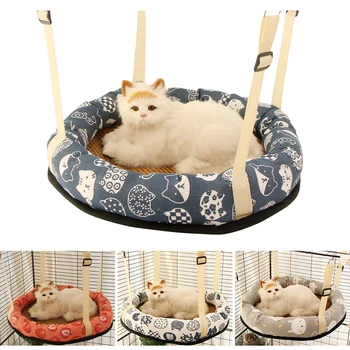 Macska függőágy függő macska ketrec macska párna macska ágy macska hálózsák nyár hűsítő szőnyeg fészek kisállat macska takaró hinta függő ágy