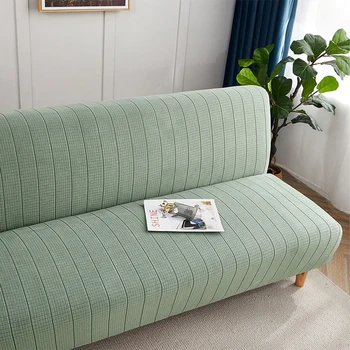 Könnyen telepíthető és tisztítható poliészter spandex stretch kanapé bútorhuzatok Kar nélküli kanapé ágyhuzat