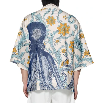Japán laza kimonó hagyományos ruházat Streetwear ing Női szamuráj Haori Yukata Cardigan