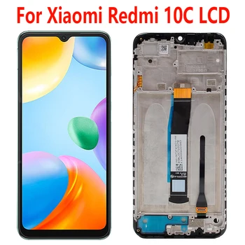 6.71'' Xiaomi Redmi 10C 220333QAG LCD kijelző érintőképernyős érintőpanel digitalizáló csere Xiaomi Redmi 10C kerettel