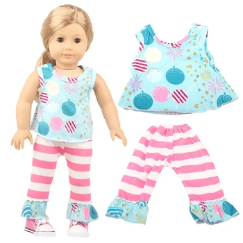 2 db Fashion Ocean Elements ruhakészlet 18 hüvelykes amerikai baba világoskék friss öltöny 43 cm-es újszülött Oroszország lány babához