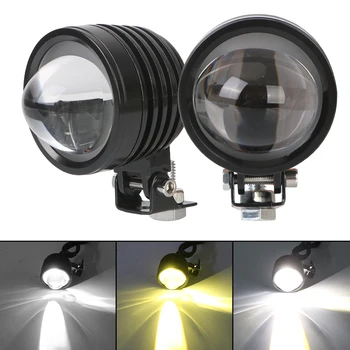 Motorkerékpár fényszórók Projektor lencse Távolsági lámpa LED fényszóró spotlámpák 2Db univerzális teherautókhoz Autók Első ködlámpa