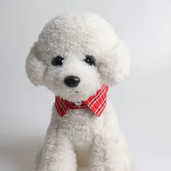 Plaid stílusú kisállat nyakörv Brit stílusú úriember nyakkendő kutya nyakörv állítható kisállat kellékek kutya kiegészítők macska csokornyakkendő csengővel