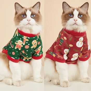 Aranyos nyomtatás Szfinx macska jelmez ruhák téli meleg kisállat kapucnis pulóver macskáknak puha gyapjú kiskutya Kedi kabalák gotas ruházat