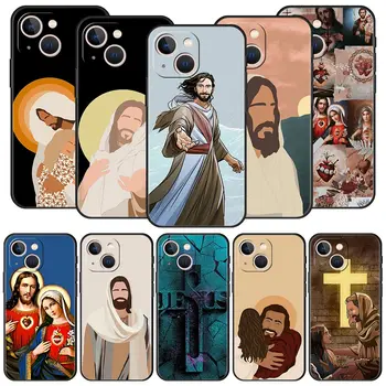 Új hit keresztény vallásos Jézus Luxus telefontok iPhone 11 14 15 Pro MAX 12 13 Mini 7 8 Plus X XR XS SE szilikon tok