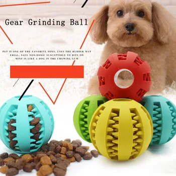 Kisállat Kutya játékok Interaktív extra kemény fogak Gumi labdák Kutya cuccok Kiskutya rágójátékok kutyafogak tiszta labda Vicces kisállat termékek