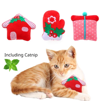 Kisállat kutya macska macskamenta játékok karácsonyi házi kesztyűk ajándékok macskamenta plüss játék macska kutya interaktív játékok karácsonyi kisállat kellékek