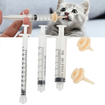 3db Kisállat fecskendő adagoló professzionális macska kutya gyógyszeradagoló macskáknak kutyák kisállatok