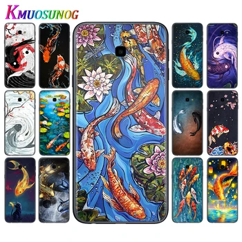  szilikon burkolat Koi Fish Yin Yang Art Samsung Galaxy J8 J7 Duo J6 J5 Prime J4 Plus J3 J2 Core 2018 2017 2016 fekete telefontok