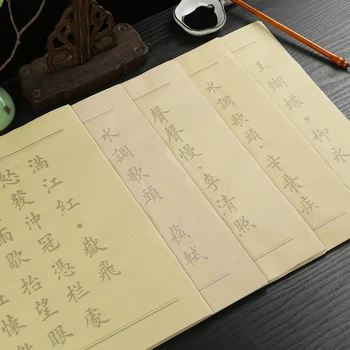 Song Ci Miaohong Copy Copybook Medium Regular Secript Calligraphy Tracking Half Ripe Rice Paper Soft Brush Pen Practice Copybooks