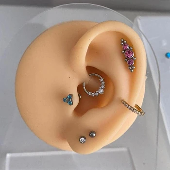 1 db szilikon fülmodell újrahasznosított fülkijelzők forma professzionális piercingek gyakorlóeszközök fülbevalókhoz Fülcsapok kijelző