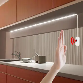  Led szalag konyhai 5V USB mozgás LED háttérvilágítású kézi seprő integetés bekapcsolva Érzékelő fény dióda lámpák vízálló meleg fehér
