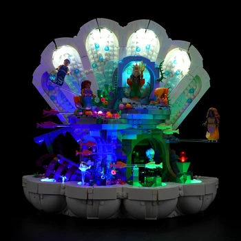 Vonado LED lámpa 43225-höz A kis hableány királyi kagylóvilágítás DIY játékok (a modellt nem tartalmazza)