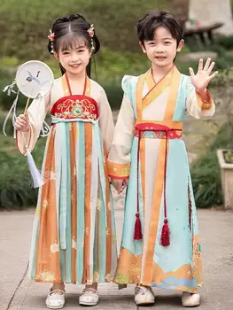 Hagyományos kínai ruha Hanfu fiúk Lány iskolai ruhák stílusa Ősi gyermekelőadás jelmez Diákok Modern Hanfu