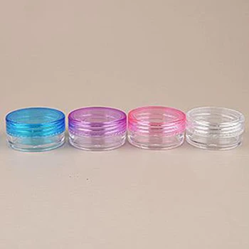 10db/lot 3g 5g Mix Color Small Empty Cosmetic Refillable Bottles Plastic Eyeshadow Makeup Face Cream Jar Pot Containers RB01