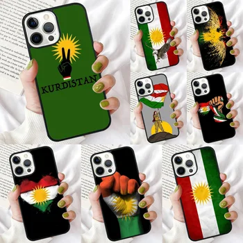 Kurdisztán zászló Phone Case for iphone SE2020 15 14 12 13 mini 6S 7 8 PLUS XS XR 11 PRO MAX Back Fundas coque fedőhéj