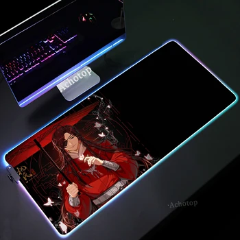 RGB Tian Guan Ci Fu Gaming egérpad LED gamer egérszőnyeg asztali párnák XXL Nagy egérpad PC billentyűzet szőnyeg csúszásgátló gumi egérszőnyeg