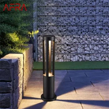 AFRA Fekete kültéri fű lámpa Modern fény LED vízálló otthoni villa Path Garden