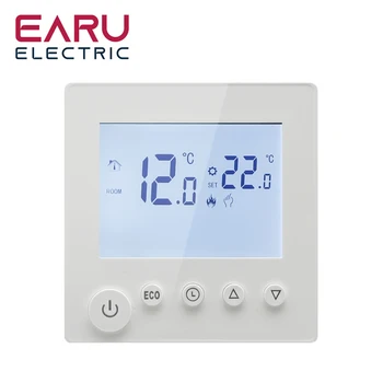 AC90V-240V 3A 16A víz elektromos padlófűtés TRV ház szoba termosztát hőmérséklet-szabályozó Digitális LCD kijelző falra szerelhető