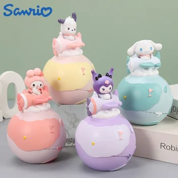 Sanrio Anime Kawaii Kuromi Melody Cinnamoroll Safe Shape Rabbit Bank Anime Heart Aranyos éjszakai fény Játék Születésnapi karácsonyi ajándék