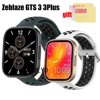 ÚJ szíj Zeblaze GTS 3 Plus szíjhoz Smart Watch szilikon lélegző sportkarkötő képernyővédő fólia