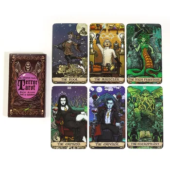 10.3*6cm The Ghoulish Garb Terror Tarot - 22 lapos Major Arcana Tarot kártyapakli Gótikus Halloween Tarot pakli