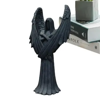 Sötét angyal figurák Dekor Gyanta szobor sötét angyal újrafelhasználható sötét angyal otthoni asztali dekoráció otthoni asztalhoz Nappali és