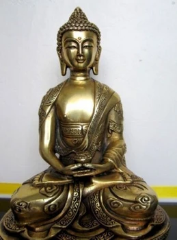 Réz Sárgaréz KÍNAI kézművesség Ázsiai Kidolgozott Kína Tibeti Buddhis Amitábha Buddha szobor