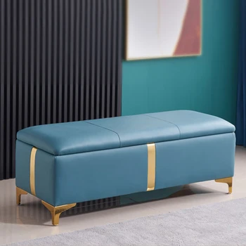 Light Luxus Székek Nordic Nappali bútor Tárolás Oszmánok Modern cipőpelenkázó szék Otthoni pad Hálószoba Ágy Vég Széklet