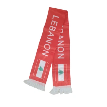 Gyors szállítás 100% foltos kétoldalas nyomtatás Libanon nemzeti Libanoni zászlók sál