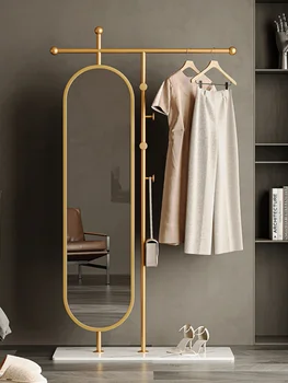 Hxl Modern padlókabát állvány öltöző tükör forgatható teljes test tükör függő ruhatartó