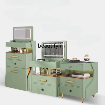 Light Luxury Smart Dressing Table Small Modern Simple Paint Dresser éjjeliszekrény Integrált