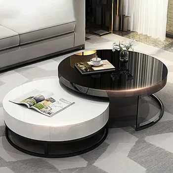 Egyszerű stílusú TV-konzolok Szekrény kör végű íróasztal TV-állvány fiókok Multifunkcionális kihúzható mobilier Maison egyedi bútorok GM