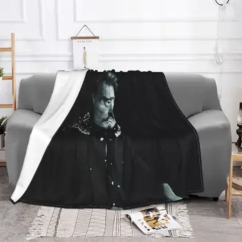 Johnny Hallyday takaró Anti Pilling gyapjú dekoráció Star lélegző puha takarók ágyhoz Office plüss vékony paplan