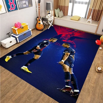 3D nyomtatás Focibálvány szőnyeg M-Messi-s hűvös szőnyegek terület Szőnyeg a nappaliban hálószoba dekoráció lábtörlő Gyerek rajongói ajándék