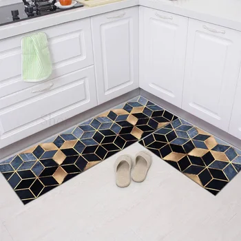 geometria négyzet alakú konyhaszőnyeg hosszú csík hálószoba bejárati lábtörlő lakberendezési szőnyeg nappalihoz fürdőszoba csúszásmentes szőnyeg