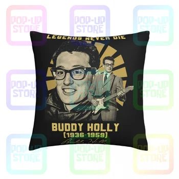 Winter Legends Never Die Buddy Holly Throw párnahuzat párnahuzat szobához dekoratív kényelmes