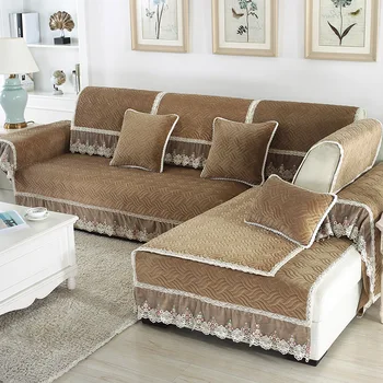 2020 Új nappali kanapéhuzat Vastagabb kristálybársony szövet kanapéhuzat csúszásálló csúszásmentes kanapéhuzat kanapé tok Otthoni textíliák dec