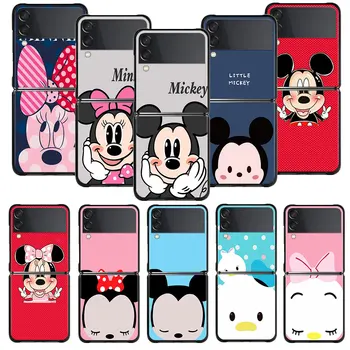 Disney rajzfilm Mickey Minnie Donald Daisy telefontok Samsung Galaxy Z Flip 4 Z Flip3 5G héjhoz Galaxy Z Flip kemény borítóhoz