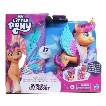 Hasbro My Little Pony szalag frizurák Napos Starscout babák Lányok játék Házi játékok Vicces akciófigura Gyermek születésnapi ajándékok