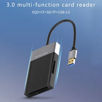 XQD kártyaolvasó Több memóriakártya-olvasó 2 x USB 3.0 HUB adapterrel Sony G/M sorozathoz, Lexar 2933X/1400X Windows / Mac OS rendszerhez