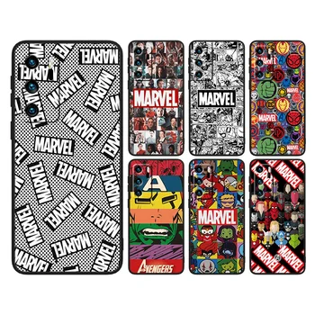 Avengers logó Marvel telefontok Huawei P50 P40 P30 P20 P10 Pro Lite E 2019 2017 5G fekete szilikon luxustok