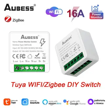 16A Zigbee / WIFI Tuya Smart Switch támogatás APP távirányító 2-irányú vezérlő átjáró A Smart Life együttműködik az Alexával és a Google Home-mal